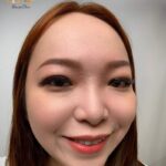 Kết quả phun lông mày tuyệt đẹp cho mặt tròn tại Rio Beauty Clinic, với dáng mày cánh cung giúp gương mặt trông thon gọn và cân đối hơn