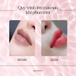 Quy trình lên màu sau phun môi - Những điều bạn cần biết