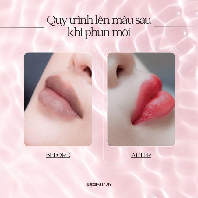 Quy trình lên màu sau phun môi - Những điều bạn cần biết