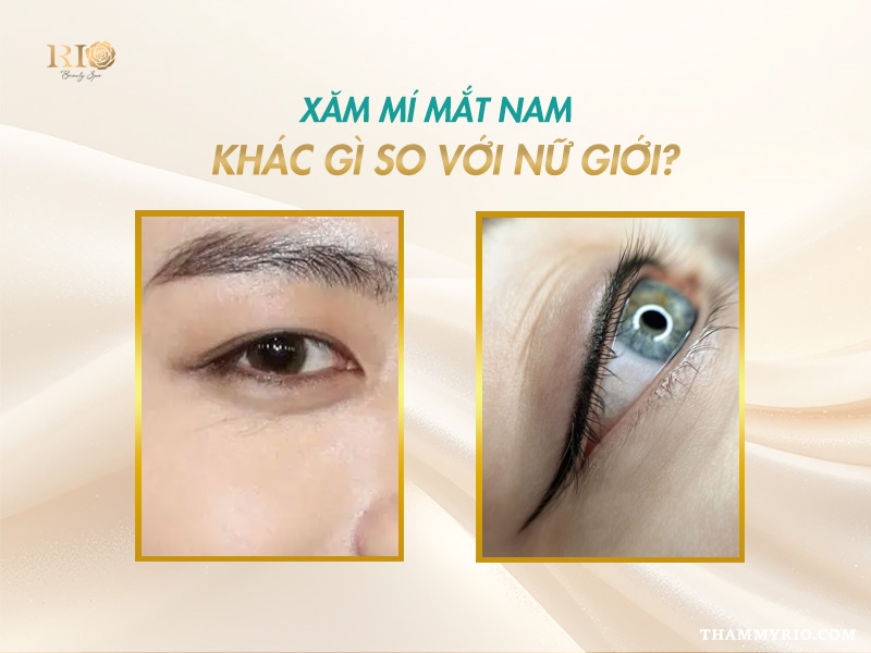 Xăm mí mắt nam tạo chiều sâu ánh nhìn cho phái mạnh 4 So sánh xăm mí mắt nam và nữ giới về kiểu dáng, độ đậm nhạt và phong cách phun xăm.