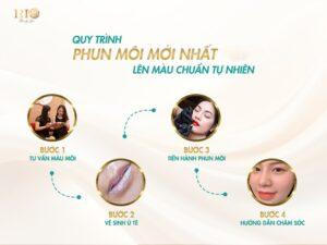 Quy trình phun môi lên màu đúng cách sẽ mang lại đôi môi quyến rũ, cân đối với khuôn mặt. Bài viết này sẽ cung cấp thông tin chi tiết về toàn bộ quá trình phun môi từ khâu chuẩn bị đến khi lên màu hoàn chỉnh.