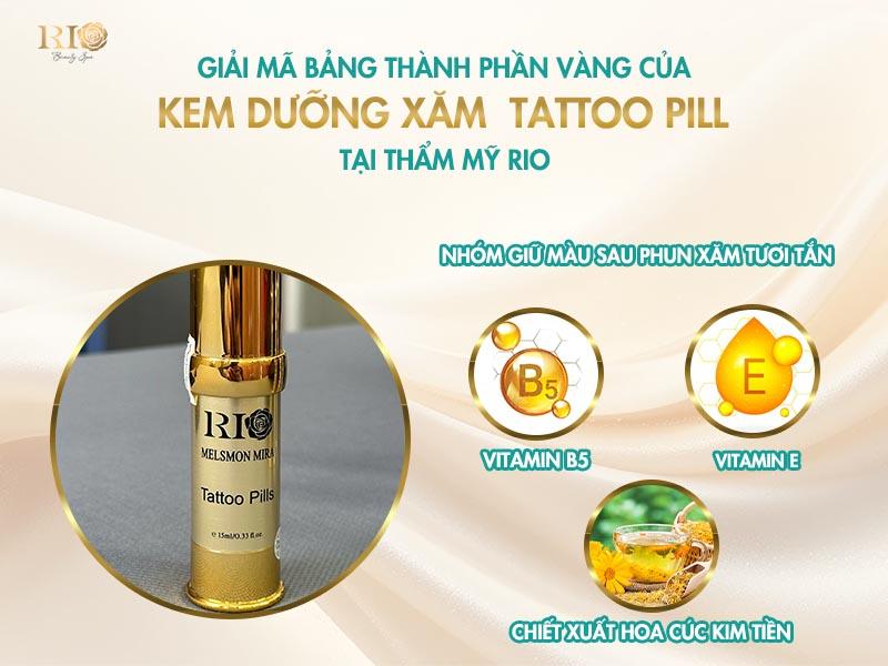 Kem dưỡng sau phun xăm Tattoo Pill: "Vũ khí" bí mật cho màu phun xăm bền đẹp 4 Sản phẩm kem dưỡng sau phun xăm Tattoo Pill không chỉ là một loại kem dưỡng thông thường, mà là một giải pháp toàn diện giúp phục hồi, bảo vệ và nâng tầm vẻ đẹp cho tác phẩm nghệ thuật trên da bạn.