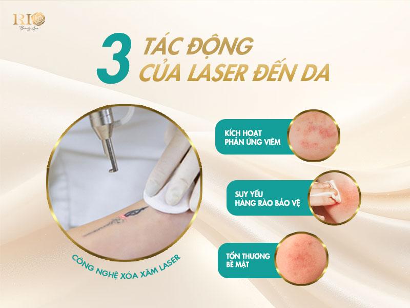Melsmon Mira Tattoo Remover : Phục hồi da sau xóa xăm laser hoàn hảo 4 Khi tia laser tác động lên da, chúng phá vỡ các hạt mực xăm thành những mảnh nhỏ hơn để cơ thể dễ dàng đào thải. Quá trình này đồng thời cũng gây ra một số tác động nhất định lên làn da.