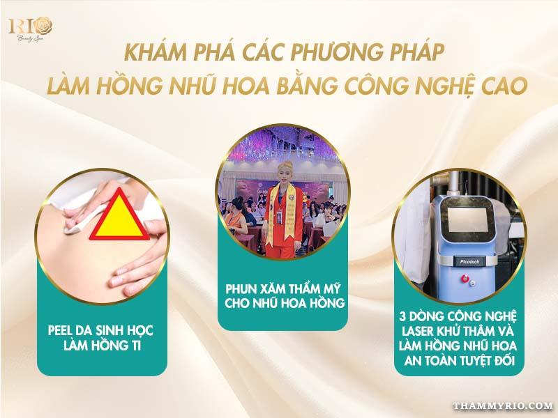 Tổng hợp các phương pháp làm hồng nhũ hoa phổ biến nhất 2025 4 Giữa vô vàn cơ sở thẩm mỹ, Rio Beauty Clinic luôn là điểm đến được ưu tiên lựa chọn hàng đầu nhờ vào những giá trị cốt lõi không đâu sánh được.