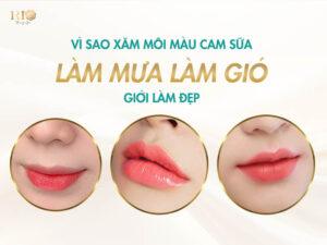 xăm môi màu cam sữa? Đây không chỉ là bí quyết “cứu cánh” cho những đôi môi kém sắc, mà còn là xu hướng làm đẹp được săn đón bậc nhất