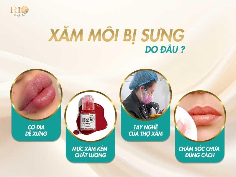 Xăm Môi Bị Sưng Do Đâu, Cách Khắc Phục Và Chăm Sóc Hiệu Quả 2 Xăm môi sưng do đâu?
