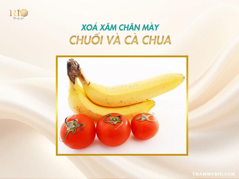 6 cách xóa xăm chân mày tại nhà đơn giản có thể bạn chưa biết 7 Cách xóa xăm chân mày tại nhà với chuối và cà chua