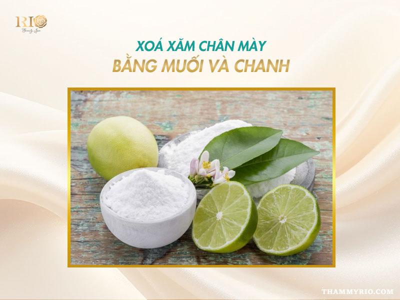 6 cách xóa xăm chân mày tại nhà đơn giản có thể bạn chưa biết 4 Cách xóa xăm chân mày tại nhà bằng muối và chanh tươi