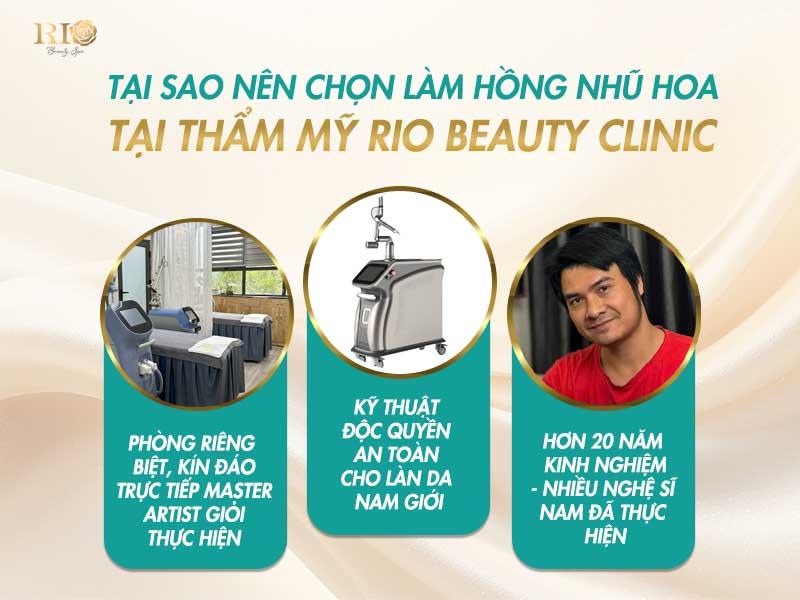 Cách làm hồng nhũ hoa cho nam giới hiệu quả và an toàn 6 Tại Thẩm Mỹ Rio Beauty Clinic chúng tôi áp dụng nhiều công nghệ tiên tiến nhất hiện nay để giúp bạn làm hồng nhũ hoa nam giới tốt nhất