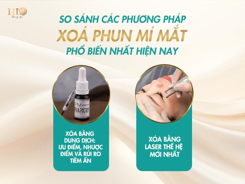 Xóa xăm mí mắt 2025: Công nghệ xóa xăm nào an toàn nhất? 3 Để xóa phun mí, có nhiều phương pháp được áp dụng, nhưng không phải lựa chọn nào cũng an toàn và hiệu quả.
