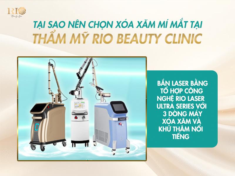 Xóa xăm mí mắt 2025: Công nghệ xóa xăm nào an toàn nhất? 9 Với 3 dòng máy xóa xăm mí mắt chuyên dụng tại Thẩm Mỹ Rio an toàn tuyệt đối