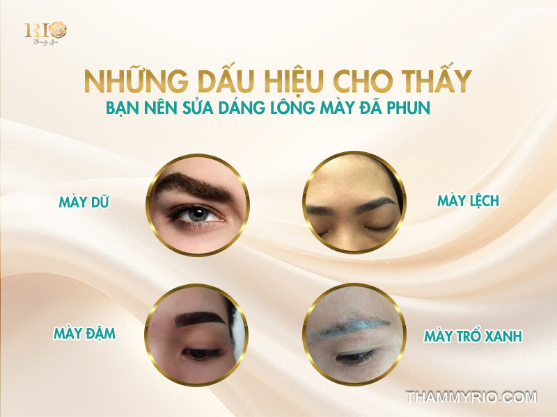 Sửa dáng lông mày đã phun hiệu quả, an toàn cho mọi dáng mày 4 Dấu hiệu cho thấy bạn nên sửa dáng lông mày đã phun ngay lập tức.