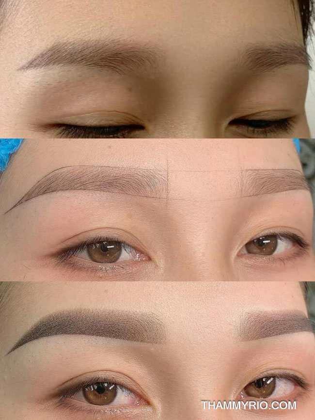 Sửa dáng lông mày đã phun hiệu quả, an toàn cho mọi dáng mày 7 Sửa lông mày hỏng nhẹ đến vừa bằng cách che khuyết điểm nhanh chóng