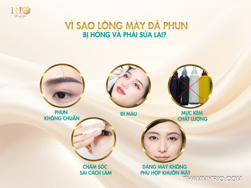 Sửa dáng lông mày đã phun hiệu quả, an toàn cho mọi dáng mày 5 Vì sao lông mày đã phun bị hỏng và phải sửa lông mày