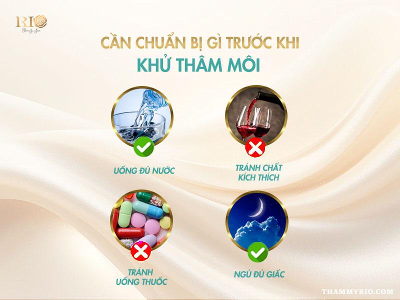 Quy trình khử thâm môi gồm những bước nào và có đau không? 2 Chuẩn bị trước khi thực hiện quy trình khử thâm môi
