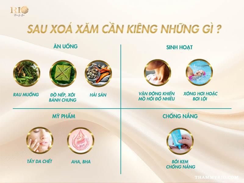 Nỗi lo sẹo xóa xăm - Xóa xăm bằng laser có để lại sẹo không? 15 các lưu ý sau xóa xăm giúp phòng ngừa sẹo xóa xăm: ăn uống đúng cách, sinh hoạt hợp lý, kiêng mỹ phẩm và chống nắng kỹ.