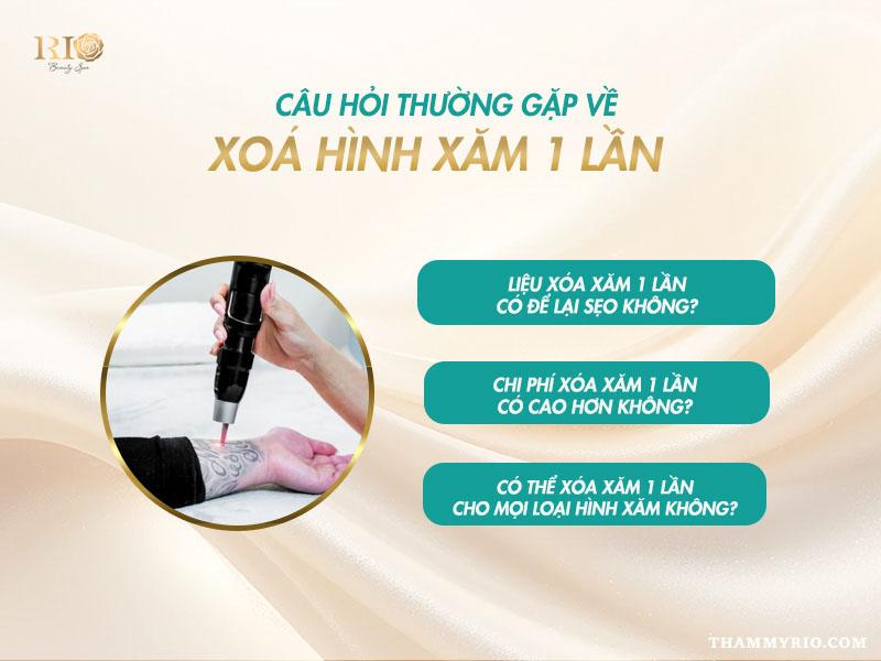 Xóa xăm 1 lần là gì? Hiệu quả xóa hình xăm 1 lần sạch tới 95% 7 câu hỏi thường gặp khi thực hiện xóa xăm 1 lần và giải đáp chi tiết.