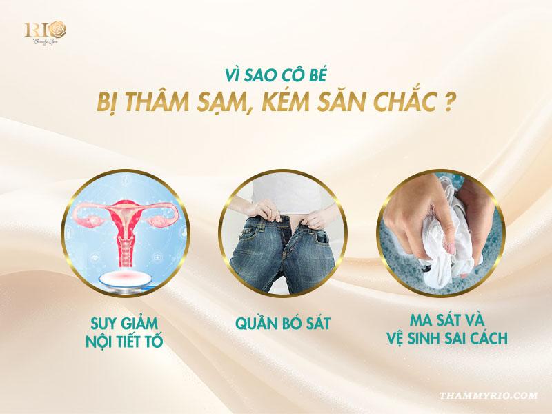 Thực hư kem làm hồng vùng kín: 3 điều cần biết 3 Thông thường, có nhiều nguyên nhân dẫn đến tình trạng cô bé bị thâm sạm, kém săn chắc