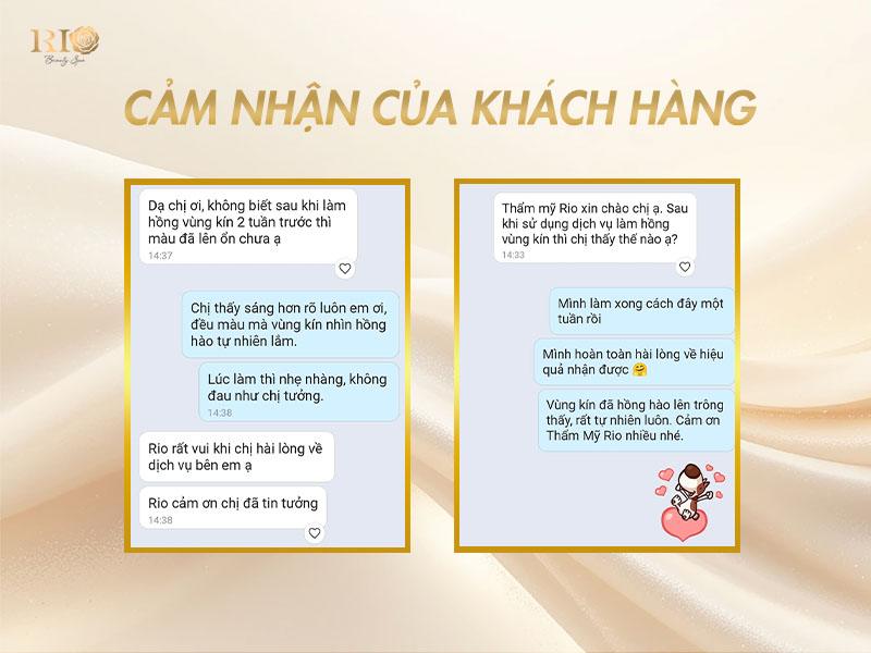 Top các cách làm vùng kín đẹp, tự tin và hồng hào năm 2025 7 Cảm nhận của khách hàng khi làm vùng kín đẹp tại Thẩm mỹ Rio Beauty Clinic