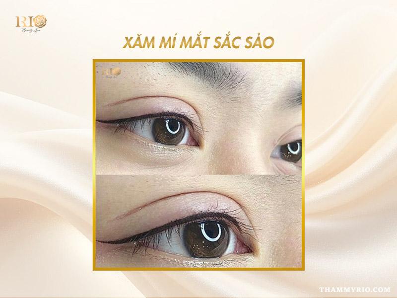 Các kiểu phun mí mắt đẹp mê mẩn, cuốn hút - Hot trend năm 2025 3 Các kiểu phun mí mắt đẹp – xăm mí mắt sắc sảo cho ánh nhìn cuốn hút