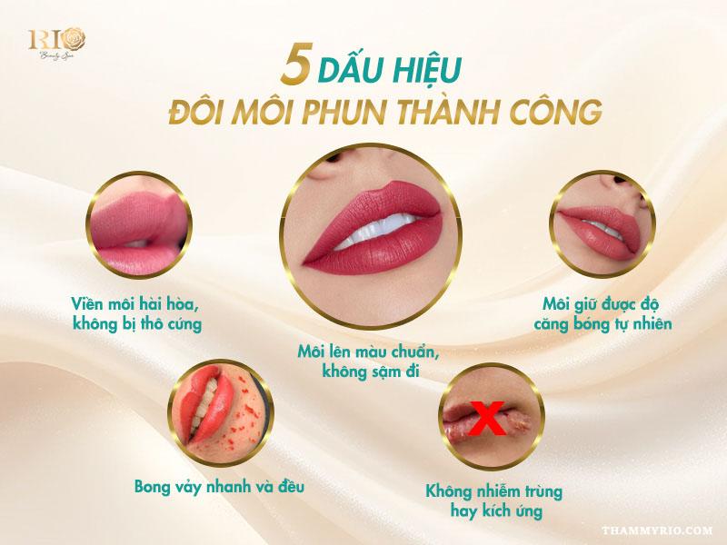 Nhận biết dấu hiệu phun môi thành công và không lên màu 3 5 dấu hiệu phun môi thành công sau khi làm đẹp tại Rio Beauty.