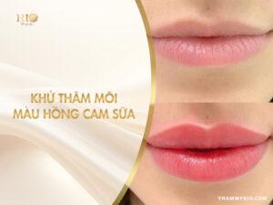 khử thâm môi màu hồng cam sữa