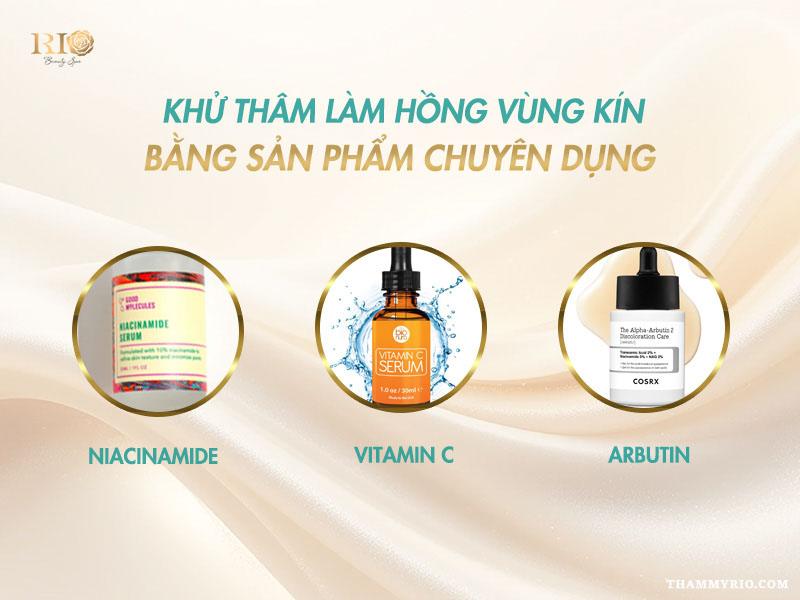 Khử thâm vùng kín bằng sản phẩm chuyên dụng làm hồng da an toàn