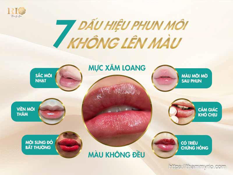Phun môi không lên màu: Nguyên nhân, dấu hiệu và cách xử lý 2 7 dấu hiệu phun môi không lên màu thường gặp