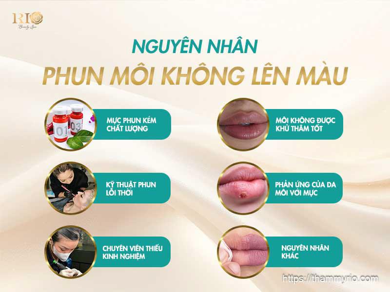 Phun môi không lên màu: Nguyên nhân, dấu hiệu và cách xử lý 3 Nguyên nhân khiến phun môi không lên màu