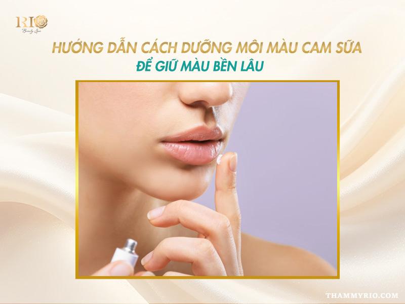 Phun môi màu hồng cam sữa - Sắc môi ngọt ngào trong trẻo 8 Cách dưỡng môi sau phun môi màu hồng cam sữa để giữ màu bền lâu