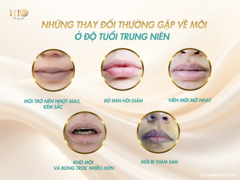 Phun môi màu nào đẹp cho tuổi 40 - Gợi ý 12 màu môi đẹp 2 Những thay đổi của môi và phun môi màu nào đẹp cho tuổi 40