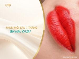 phun môi sau 1 tháng