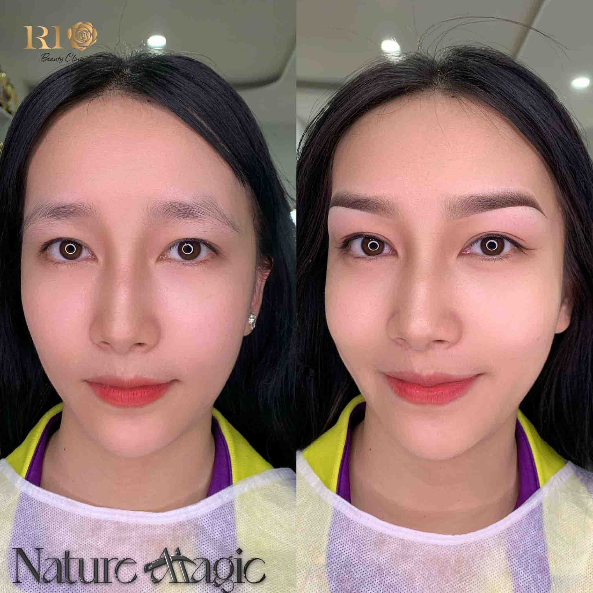 Ngoài ra không thể không kể đến kỹ thuật rải hạt ombre tự nhiên của chị