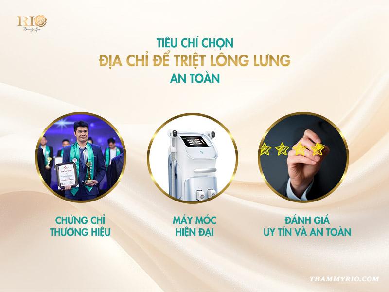 Triệt lông lưng: Công nghệ Diode Laser tiên tiến mới nhất 6 Tiêu chí chọn địa chỉ để triệt lông lưng an toàn