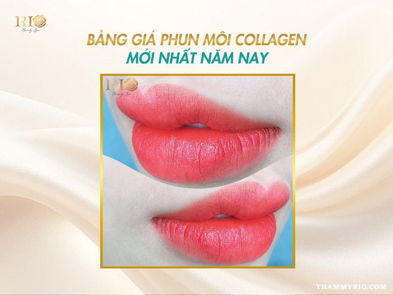 Bảng màu môi collagen hot trend - Nên phun môi màu gì? 6 Bảng màu môi collagen và bảng giá phun môi collagen mới nhất năm nay.
