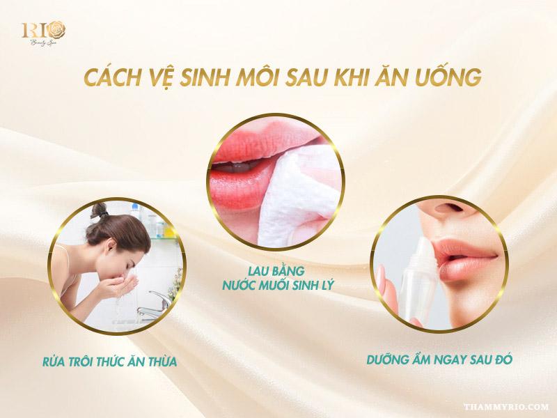 Cách vệ sinh môi sau khi xăm để giữ màu lâu dài 5 Hướng dẫn vệ sinh môi xăm sau khi ăn uống