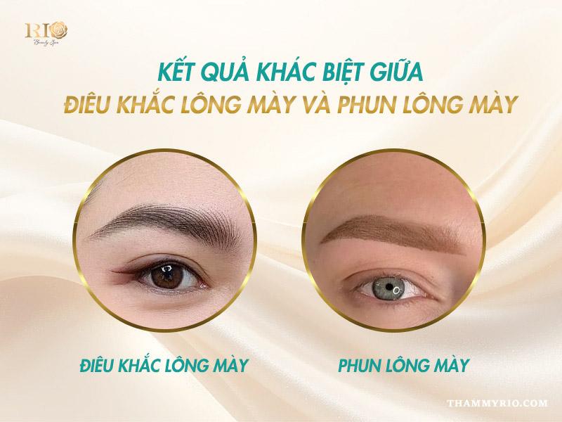Da dầu nên phun hay điêu khắc lông mày để bền đẹp lâu hơn 3 So sánh da dầu nên phun hay điêu khắc – sự khác biệt về độ bền màu và hiệu ứng sau khi thực hiện.