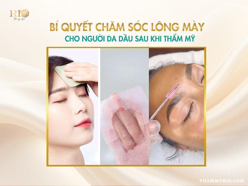 Da dầu nên phun hay điêu khắc lông mày để bền đẹp lâu hơn 5 Da dầu nên phun hay điêu khắc – cách chăm sóc lông mày đúng cách sau khi phun giúp giữ màu lâu bền hơn.