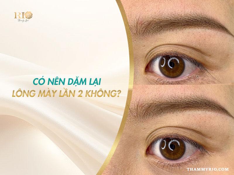 dặm lại lông mày lần 2