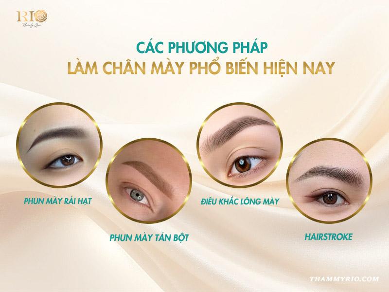 Các phương pháp làm chân mày đẹp và tự nhiên nhất hiện nay 3 Các phương pháp làm chân mày phổ biến hiện nay giúp cải thiện dáng mày và màu sắc tự nhiên.
