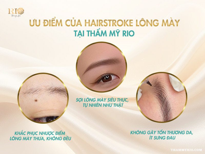 Nhược điểm của Hairstroke – nhưng tại Thẩm Mỹ Rio, kỹ thuật được cải tiến giúp khắc phục hạn chế, mang lại dáng mày tự nhiên hoàn hảo.