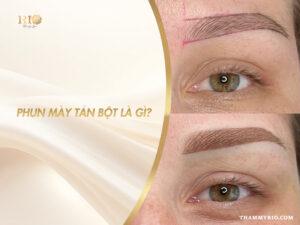 phun mày tán bột