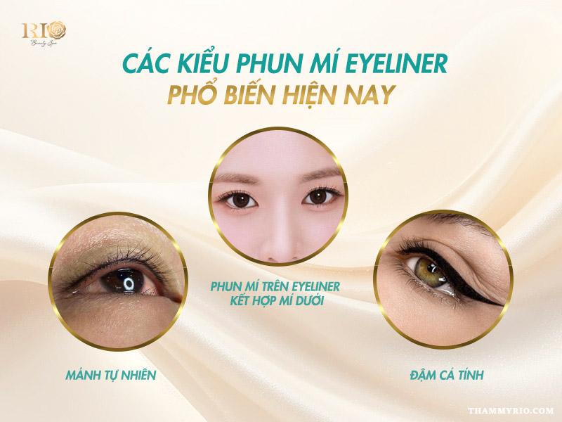 Phun mí Eyeliner giúp đôi mắt sắc nét, cuốn hút tự nhiên 4 Các kiểu phun mí eyeliner phổ biến hiện nay phù hợp với nhiều dáng mắt.