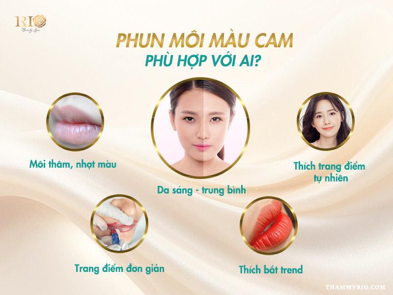 Phun môi màu cam có hợp với bạn không? Các tone môi cam đẹp 4 Phun môi màu cam phù hợp với ai giúp tôn da, mang lại vẻ tươi trẻ và rạng rỡ cho gương mặt.