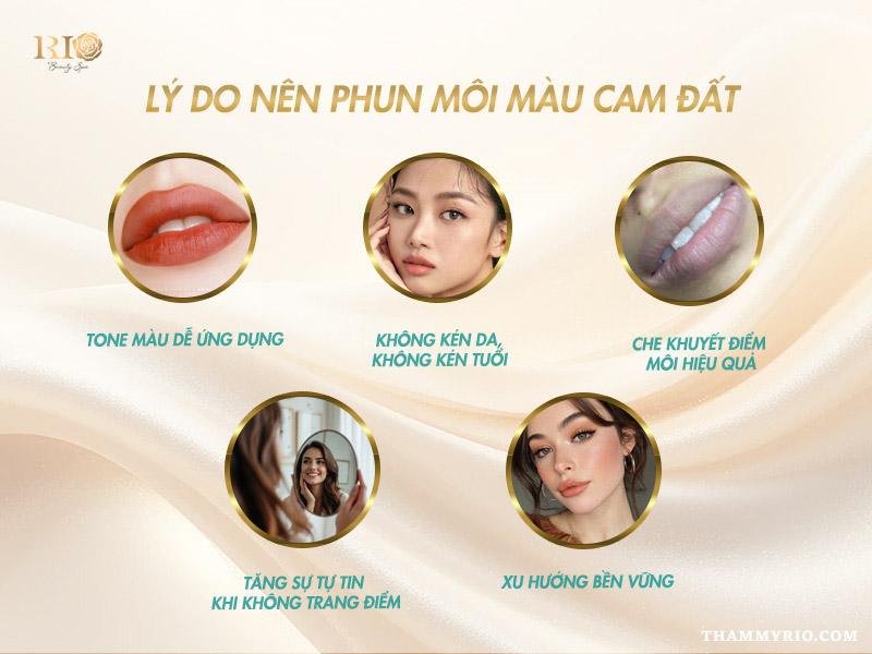 Phun môi màu cam đất - Gam màu phù hợp với mọi phong cách 2 Lý do nên phun môi màu cam đất giúp đôi môi tươi tắn và thời thượng.