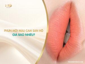 phun môi màu cam san hô