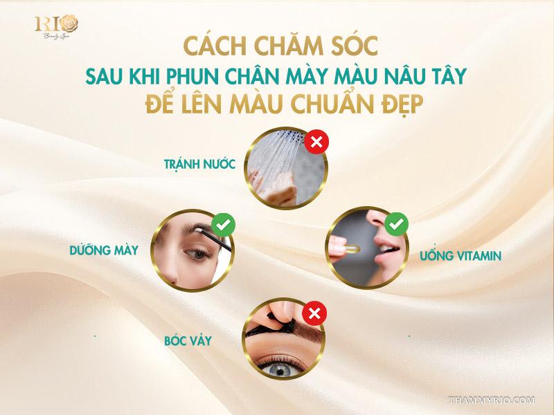 Chân mày màu nâu tây: xu hướng làm đẹp sang xịn 2026 6 Cách chăm sóc sau khi phun chân mày màu nâu tây để lên màu chuẩn đẹp