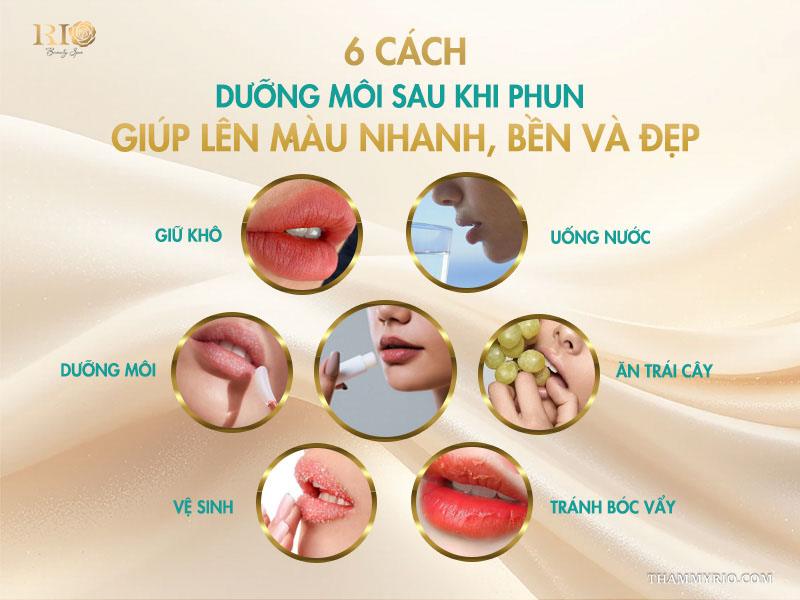 6 cách dưỡng môi sau phun giúp lên màu chuẩn, mềm mịn tự nhiên 3 6 cách dưỡng môi sau khi phun giúp lên màu nhanh, bền và đẹp
