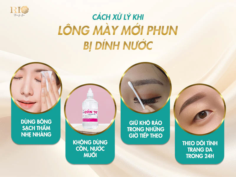Lông mày mới phun bị dính nước có sao không? Hướng dẫn xử lý 4 lông mày mới phun bị dính nước có sao không, cách xử lý đúng khi lông mày lỡ dính nước