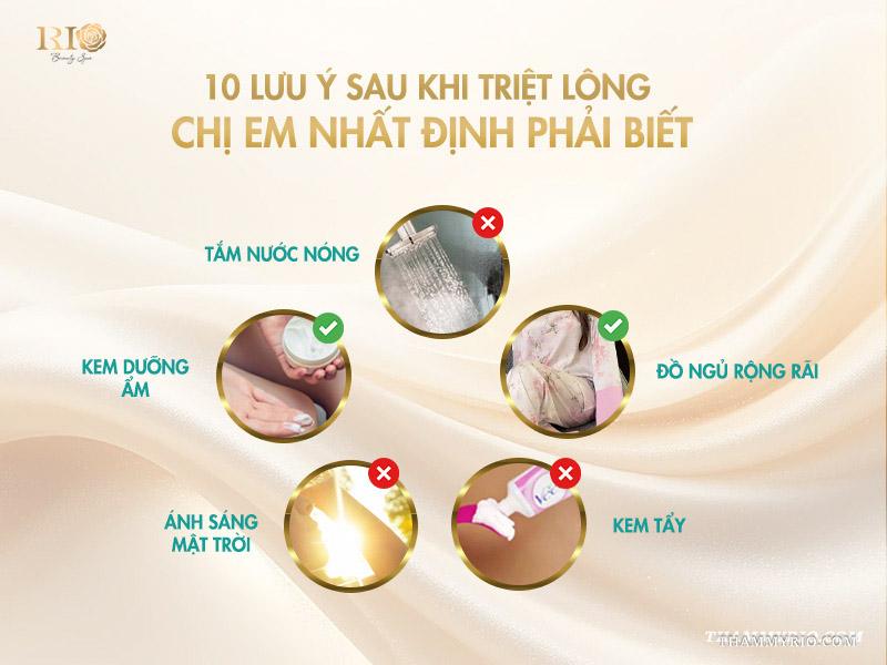 10 Lưu ý sau khi triệt lông giúp da láng mịn lâu dài 3 10 lưu ý sau khi triệt lông chị em nhất định phải biết